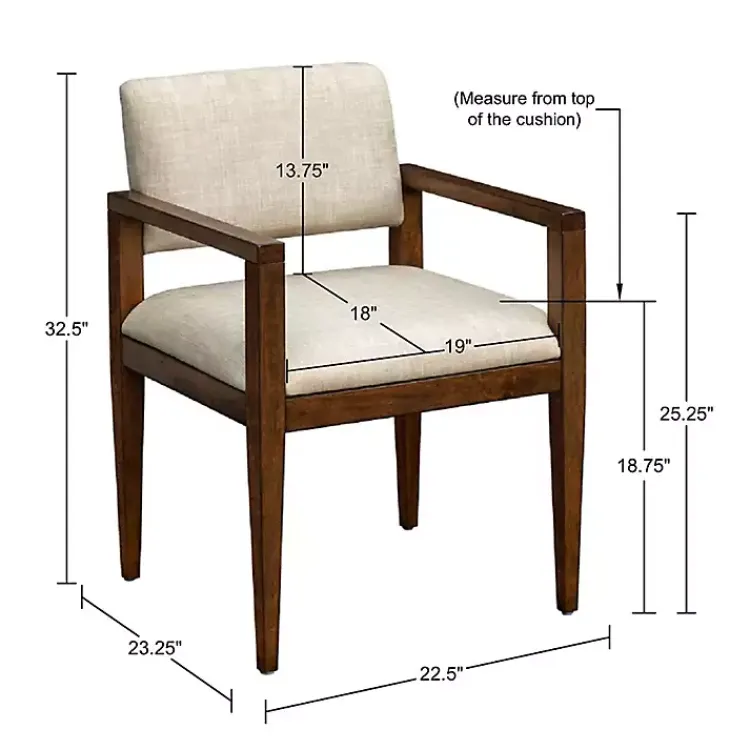 Kirklands Home Dining Chairs|Beige Upholstered Wood Dining Chairs, Set of 2 Tan