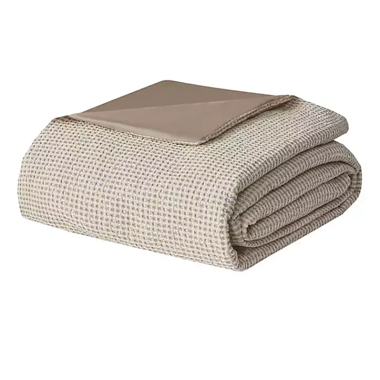 Kirklands Home Duvets|Beige Waffle Weave 3-pc. Queen Duvet Cover Set Tan