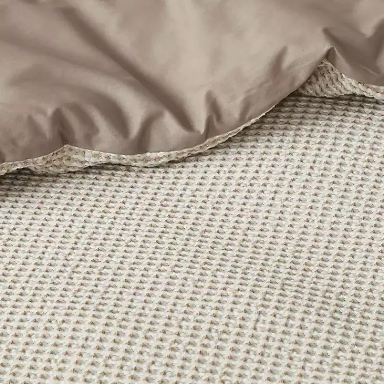 Kirklands Home Duvets|Beige Waffle Weave 3-pc. Queen Duvet Cover Set Tan