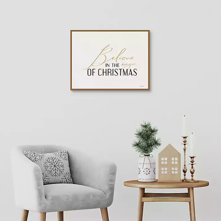 Clearance Believe in the Magic Framed Canvas Art Print Christmas Art & Wall Decor