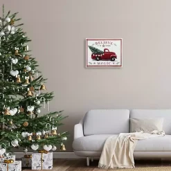 Hot Believe in the Magic Truck Canvas Wall Plaque Christmas Art & Wall Decor