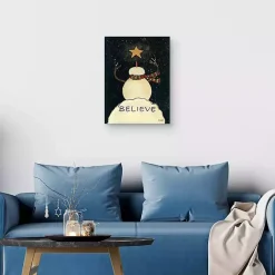 Discount Believe Snowman Canvas Art Print Christmas Art & Wall Decor