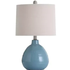 Kirklands Home Table Lamps|Bermuda Blue Ceramic Table Lamp Tan