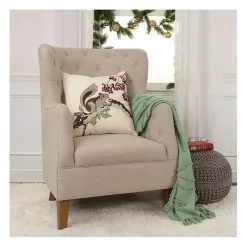 Sale Berry and Squirrel Christmas Throw Pillow Pillows