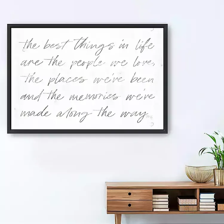 Kirklands Home Wall Quotes & Signs|Best Things Framed Canvas Art Print, 38x26 in.