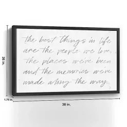 Kirklands Home Wall Quotes & Signs|Best Things Framed Canvas Art Print, 38x26 in.