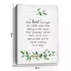 Kirklands Home Wall Quotes & Signs|Best Things in Life Canvas Art Print, 24x36 in.