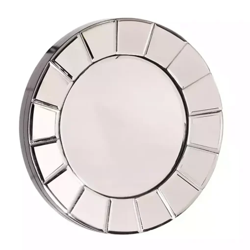 Kirklands Home Decorative Mirrors|Beveled Glass Round Wall Mirror