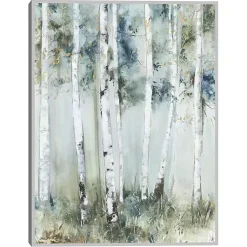 Kirklands Home Canvas Art|Birch Blue Forest Framed Canvas Art Print