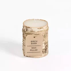 Sale Birch Tree Bark Pillar Candle, 3x4 Candles