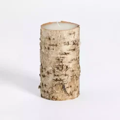 Discount Birch Tree Bark Pillar Candle, 3x6 in. Candles