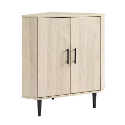 Kirklands Home Cabinets & Sideboards|Birch Wood Finish Corner Cabinet Tan