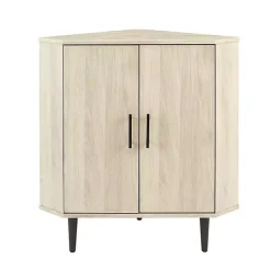 Kirklands Home Cabinets & Sideboards|Birch Wood Finish Corner Cabinet Tan