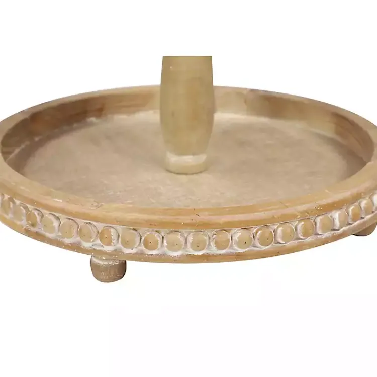 Kirklands Home Serving & Entertaining|Birch Wood Tiered Tray Brown