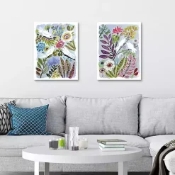 Kirklands Home Canvas Art|Bird Love Framed Canvas Art Prints, Set of 2 Multi