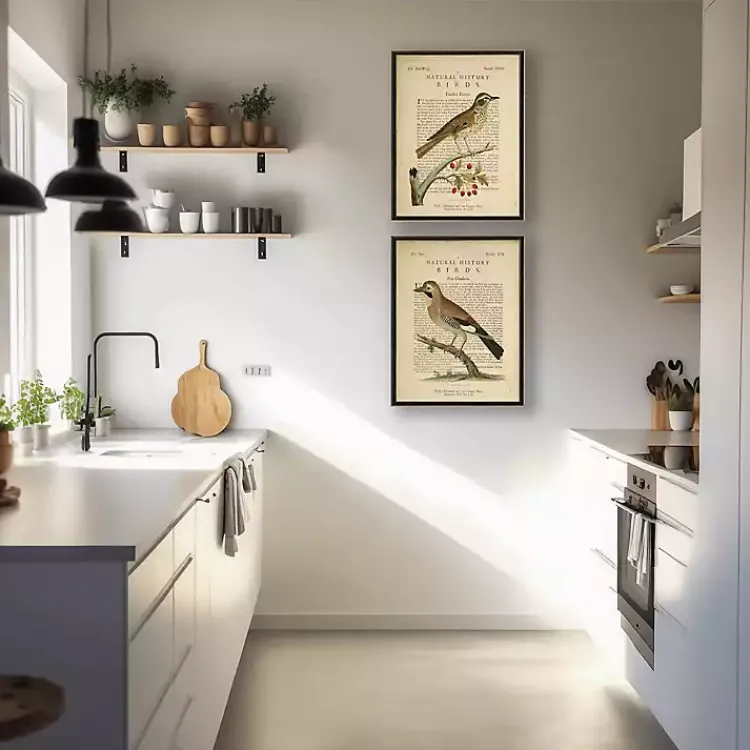 Kirklands Home Framed Art|Birds Diagram I Framed Art Prints, Set of 2 Ivory