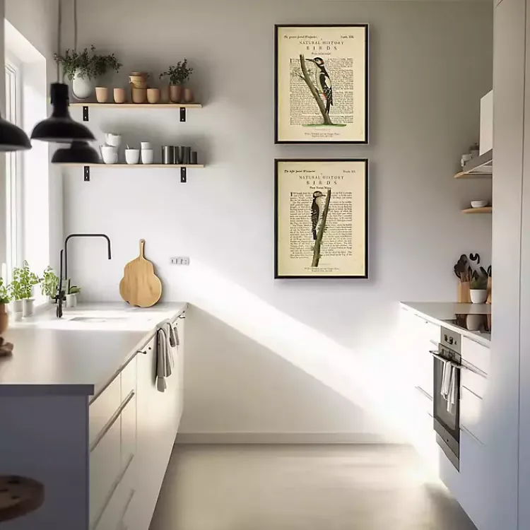 Kirklands Home Framed Art|Birds Diagram II Framed Art Prints, Set of 2 Ivory