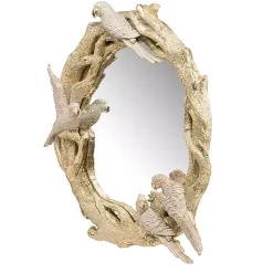 Kirklands Home Decorative Mirrors|Birds on Golden Branches Wall Mirror