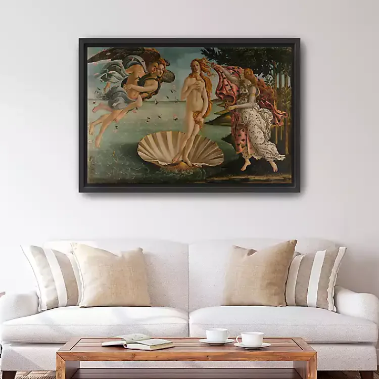 Kirklands Home Canvas Art|Birth of Venus Framed Canvas Art Print, 48x32 in. Multi