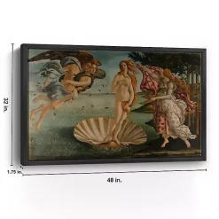 Kirklands Home Canvas Art|Birth of Venus Framed Canvas Art Print, 48x32 in. Multi