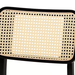 Kirklands Home Dining Chairs|Black & Cream Modern Dining Chairs, Set of 2 White