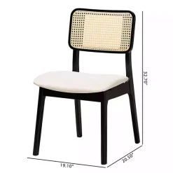 Kirklands Home Dining Chairs|Black & Cream Modern Dining Chairs, Set of 2 White