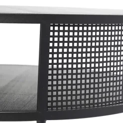 Kirklands Home Coffee Tables|& Gold Metal Mesh Round Coffee Table Black