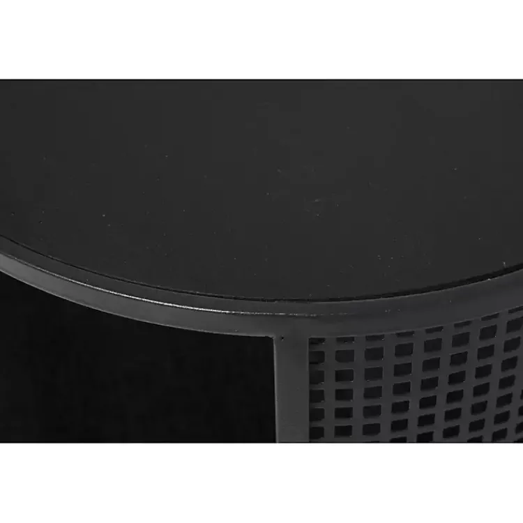 Kirklands Home Accent & End Tables|& Gold Metal Mesh Round Accent Table Black