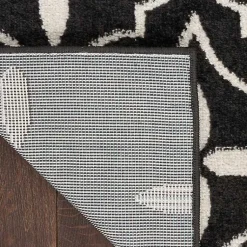 Kirklands Home Area Rugs|Black & Ivory Quatrefoil Indoor/Outdoor Rug, 8x10