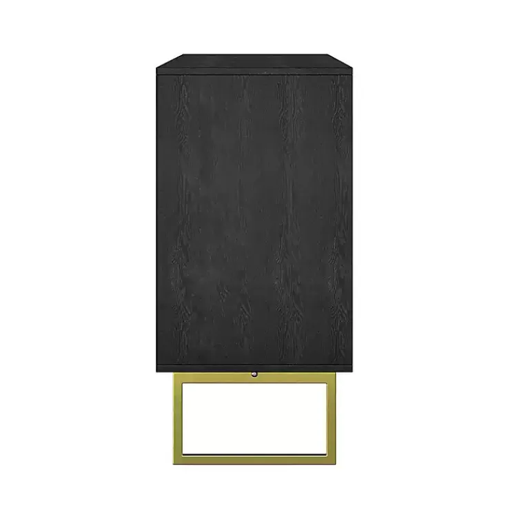 Kirklands Home Cabinets & Sideboards|Black & Ivory Sunburst 4-Door Sideboard