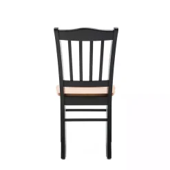 Kirklands Home Dining Chairs|Black & Oak Wood Shaker Dining Chairs, Set of 2 Brown