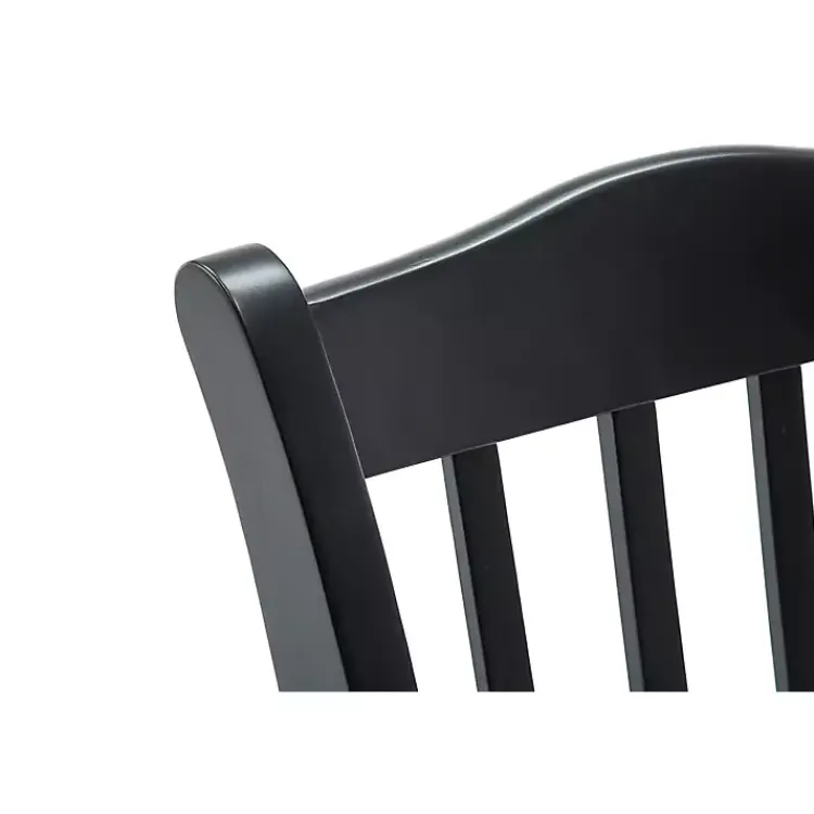 Kirklands Home Dining Chairs|Black & Oak Wood Shaker Dining Chairs, Set of 2 Brown