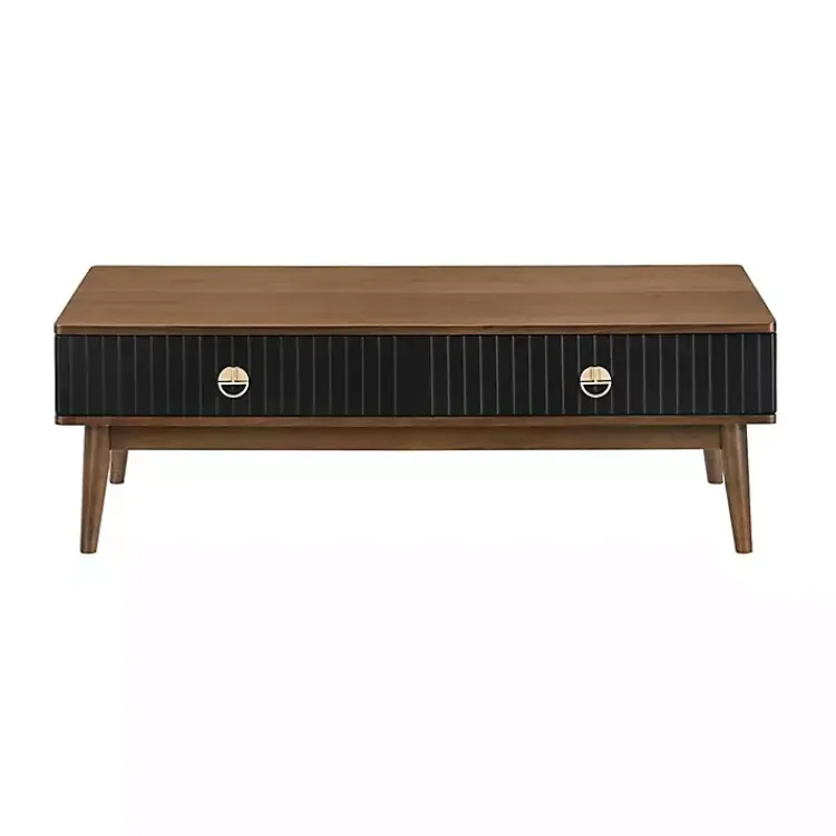 Kirklands Home Coffee Tables|& Walnut Soft-Close Wood Coffee Table Black