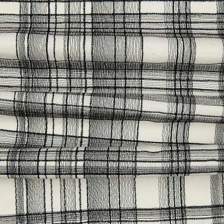 New Black & White Handwoven Plaid Throw Pillow Pillows