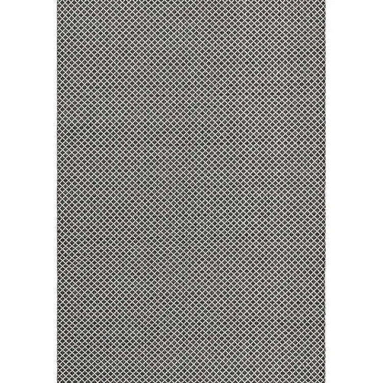 Kirklands Home Area Rugs|Black & White Trellis Indoor/Outdoor Rug, 5x8