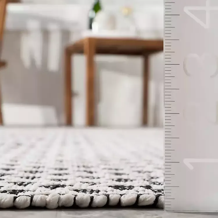 Kirklands Home Area Rugs|Black & White Trellis Indoor/Outdoor Rug, 5x8