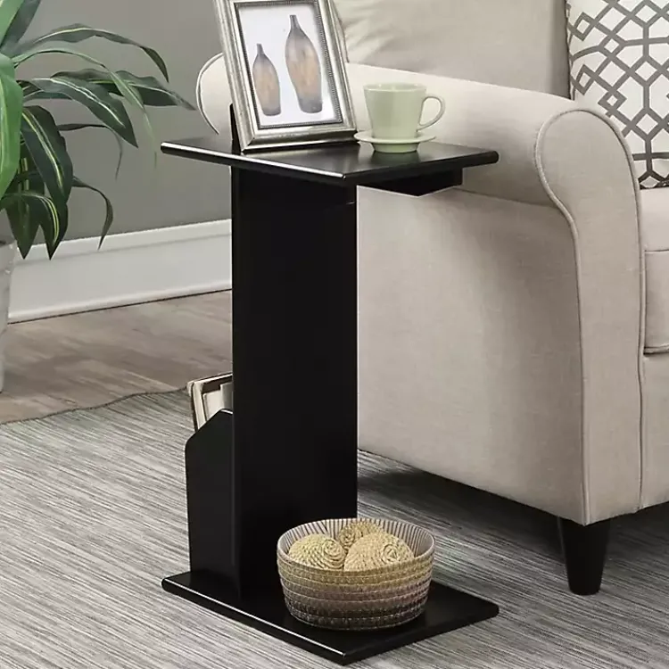 Kirklands Home Accent & End Tables|Accent Table with Magazine Holder Black