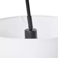 Kirklands Home Floor Lamps|Black Adjustable Arm Modern Floor Lamp White