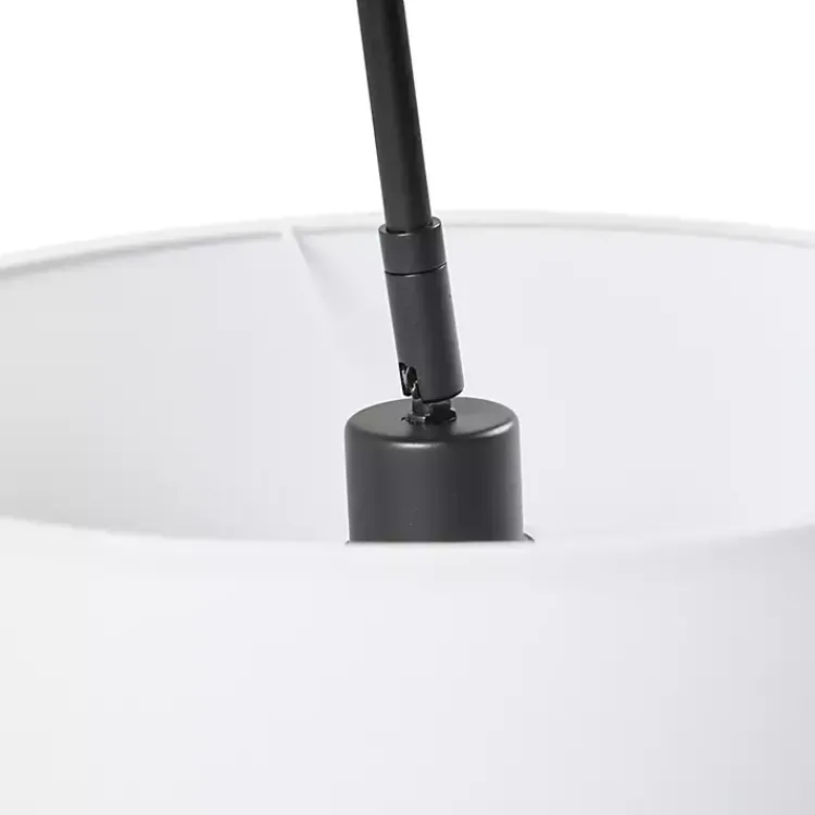 Kirklands Home Floor Lamps|Black Adjustable Arm Modern Floor Lamp White