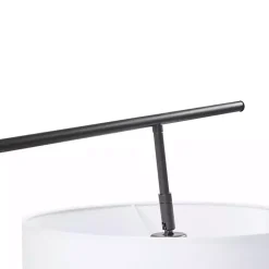 Kirklands Home Floor Lamps|Black Adjustable Arm Modern Floor Lamp White