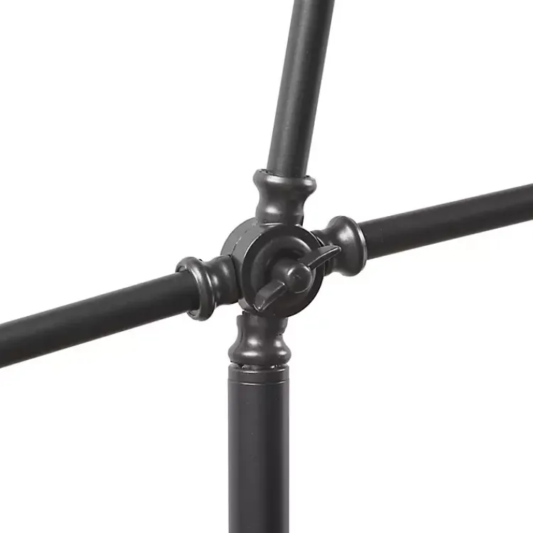 Kirklands Home Floor Lamps|Black Adjustable Arm Modern Floor Lamp White