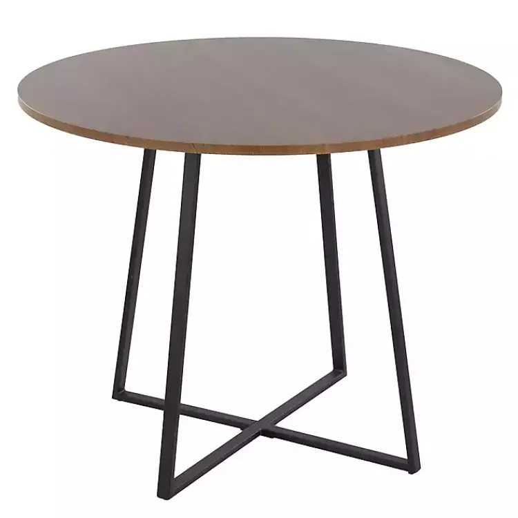 Kirklands Home Dining Tables|Black and Canary Cosmo Round Dining Table Brown