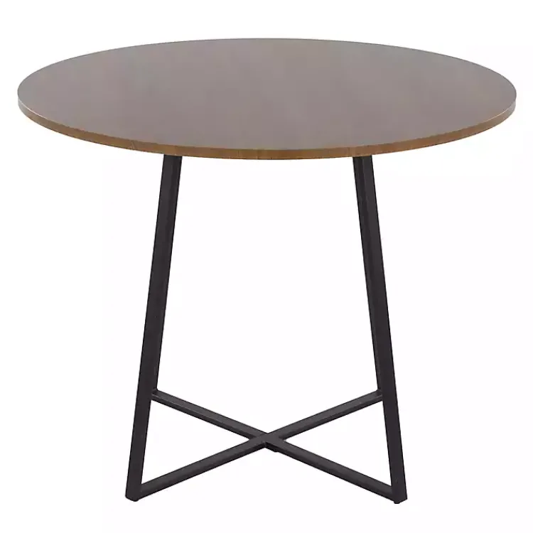 Kirklands Home Dining Tables|Black and Canary Cosmo Round Dining Table Brown