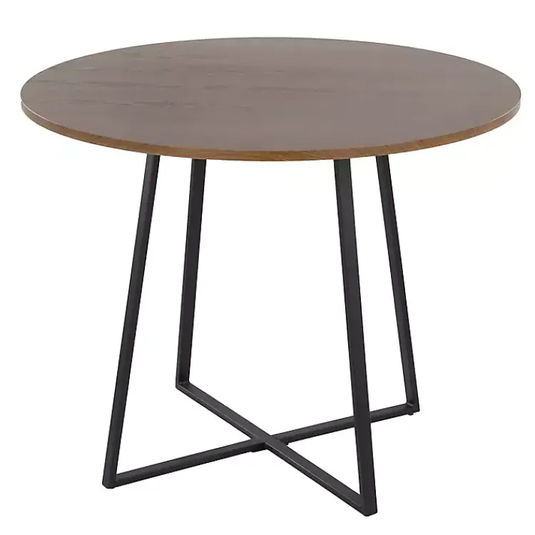 Kirklands Home Dining Tables|Black and Canary Cosmo Round Dining Table Brown