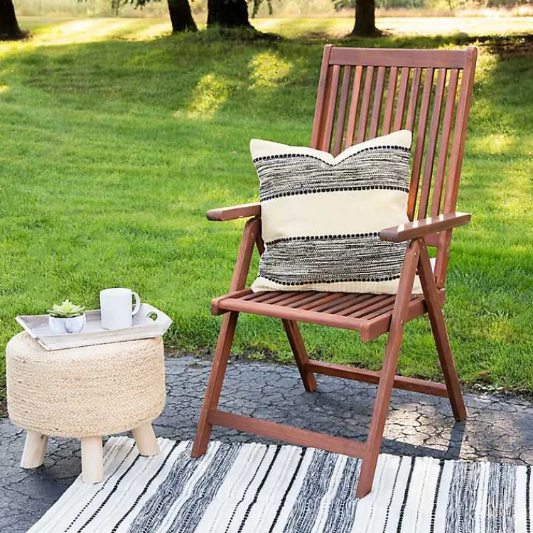 Kirklands Home Outdoor Cushions & Pillows|Black and Cream Textured Indoor/Outdoor Pillow