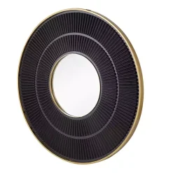 Kirklands Home Decorative Mirrors|and Gold Double Ribbed Wall Mirror Black