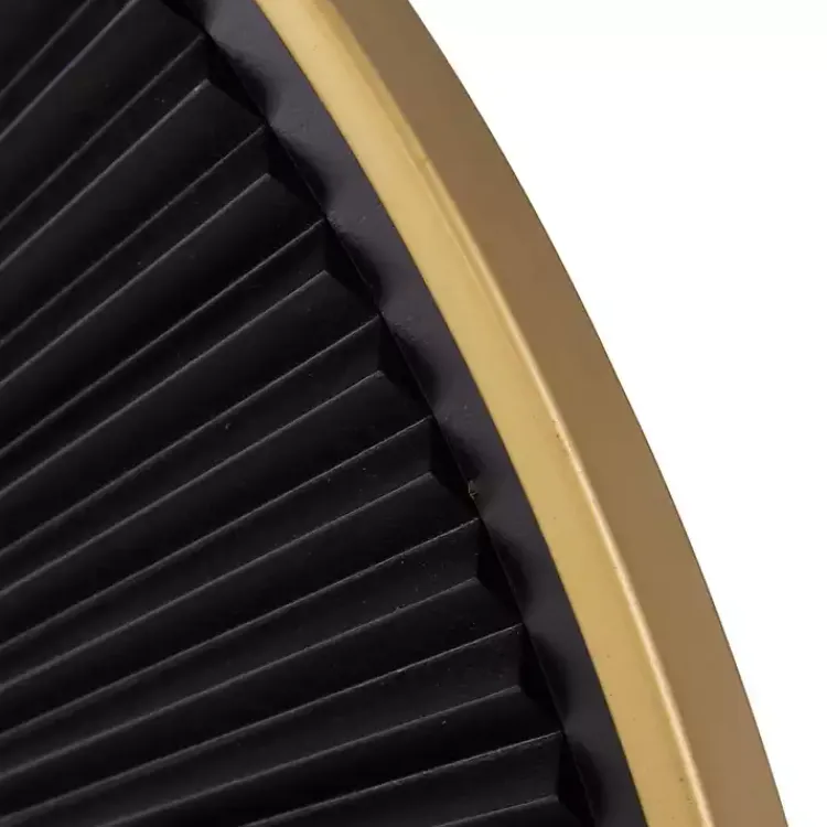 Kirklands Home Decorative Mirrors|and Gold Double Ribbed Wall Mirror Black