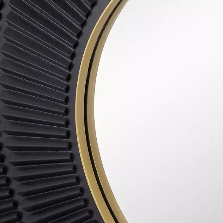 Kirklands Home Decorative Mirrors|and Gold Double Ribbed Wall Mirror Black