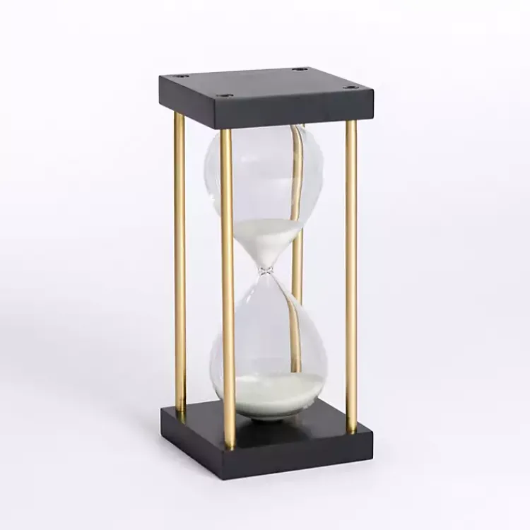 Sale Black and Gold Hourglass Decorative Accents