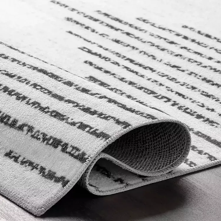 Kirklands Home Area Rugs|Black and Ivory Diamond Washable Area Rug, 4x6